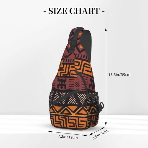 YSBYEIU Retro African Bags Sling Bag For Women Men African Tribe Crossbody Backpack Shoulder Bag for Sports and Outdoor Bags
