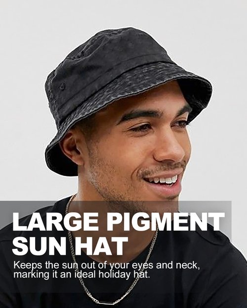 Zylioo XX-Large Washed Bucket Hat,UPF Packable Fishing Hat for Big Heads,Oversize Travel Beach Sun Hat for Women Men