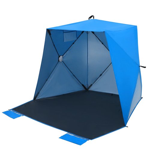 EAGLE PEAK Pop up Beach Tent, Beach Canopy Tent Sun Shade, UPF50+ UV Protection, Water and Wind Resistant, Easy Setup Cabana Shade Canopy 3-4 Person Capacity, Blue