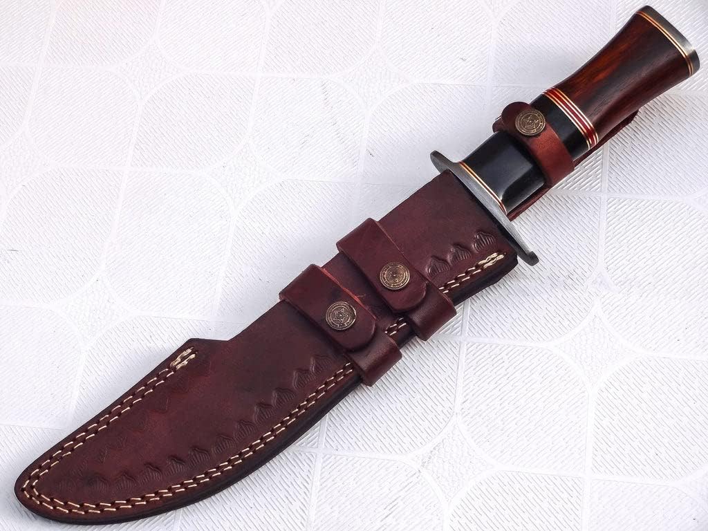 Custom Handmade D2 Steel 15.00 Inches Hunting Knife - Beautiful Rose Wood Handle (REG -1118)