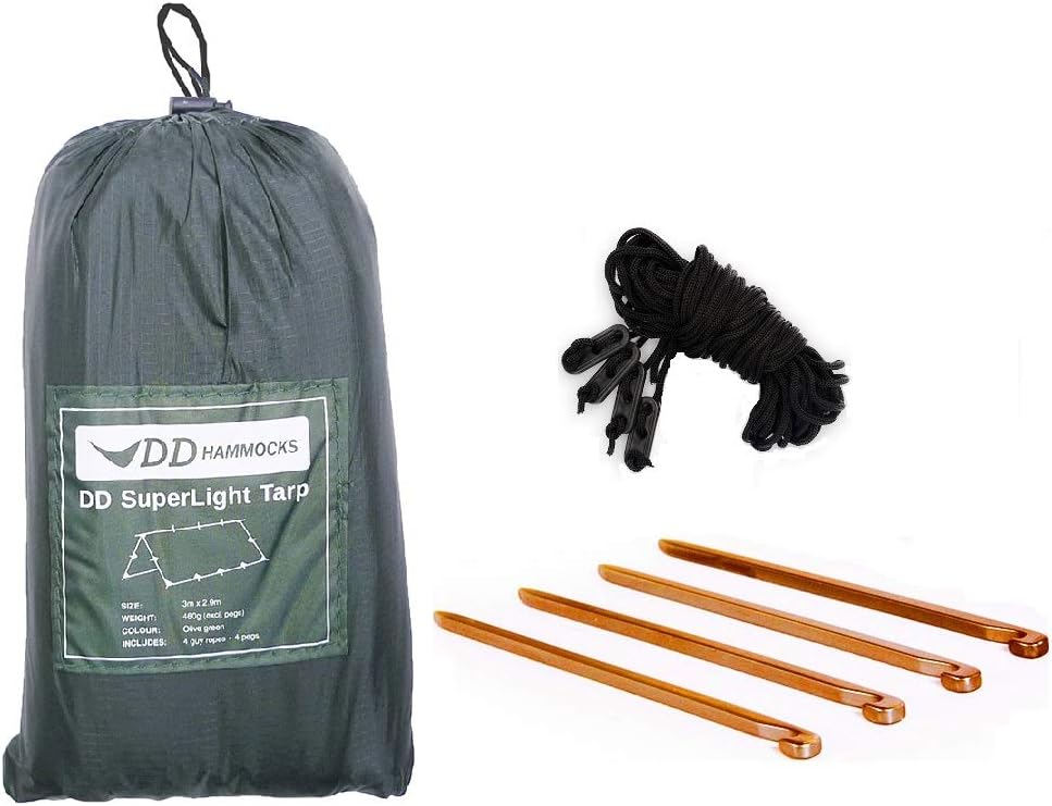 Superlight Olive Green Tarp for DD Hammocks - Lightweight & Durable Shelter