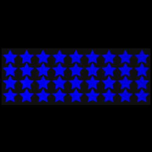 LiteMark Reflective White 1 Inch Stars Sticker Decals for Helmets, Bicycles, Strollers, Wheelchairs and More - Pack of 36
