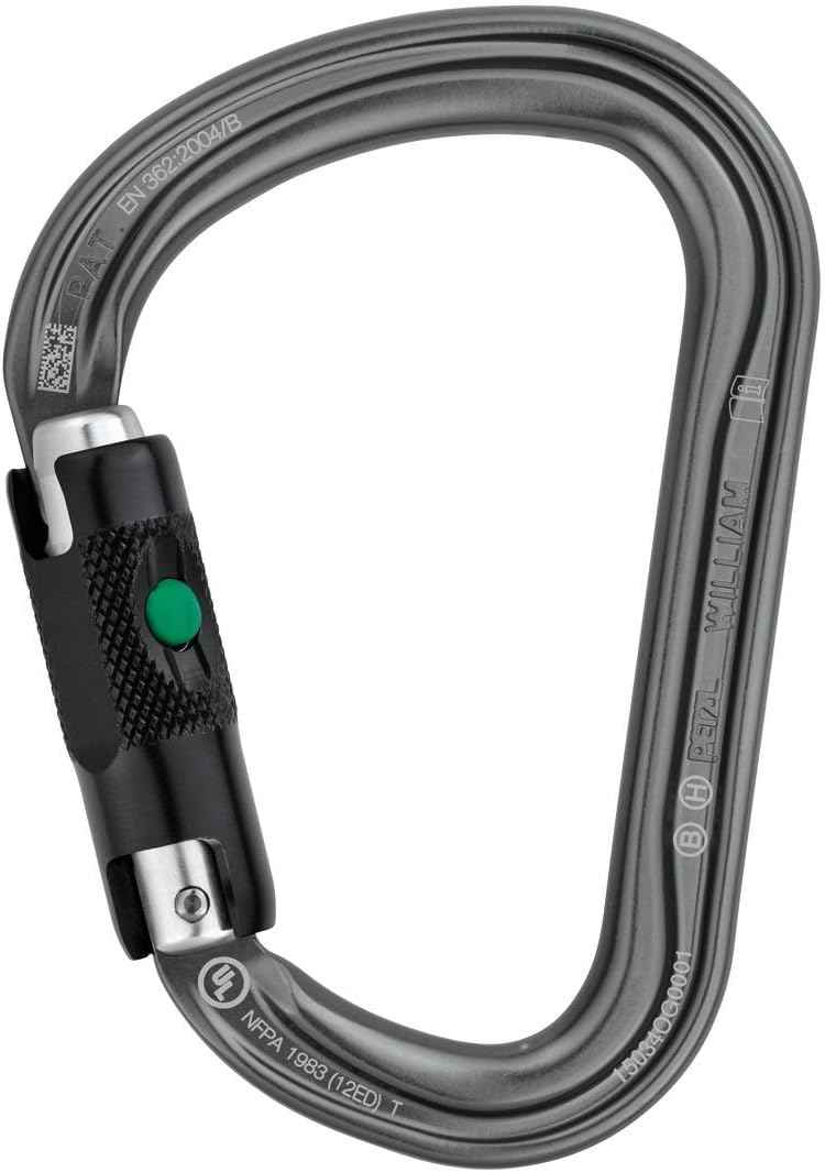 PETZL William Carabiner - Lightweight Aluminum Climbing Gear for Outdoor Adventures