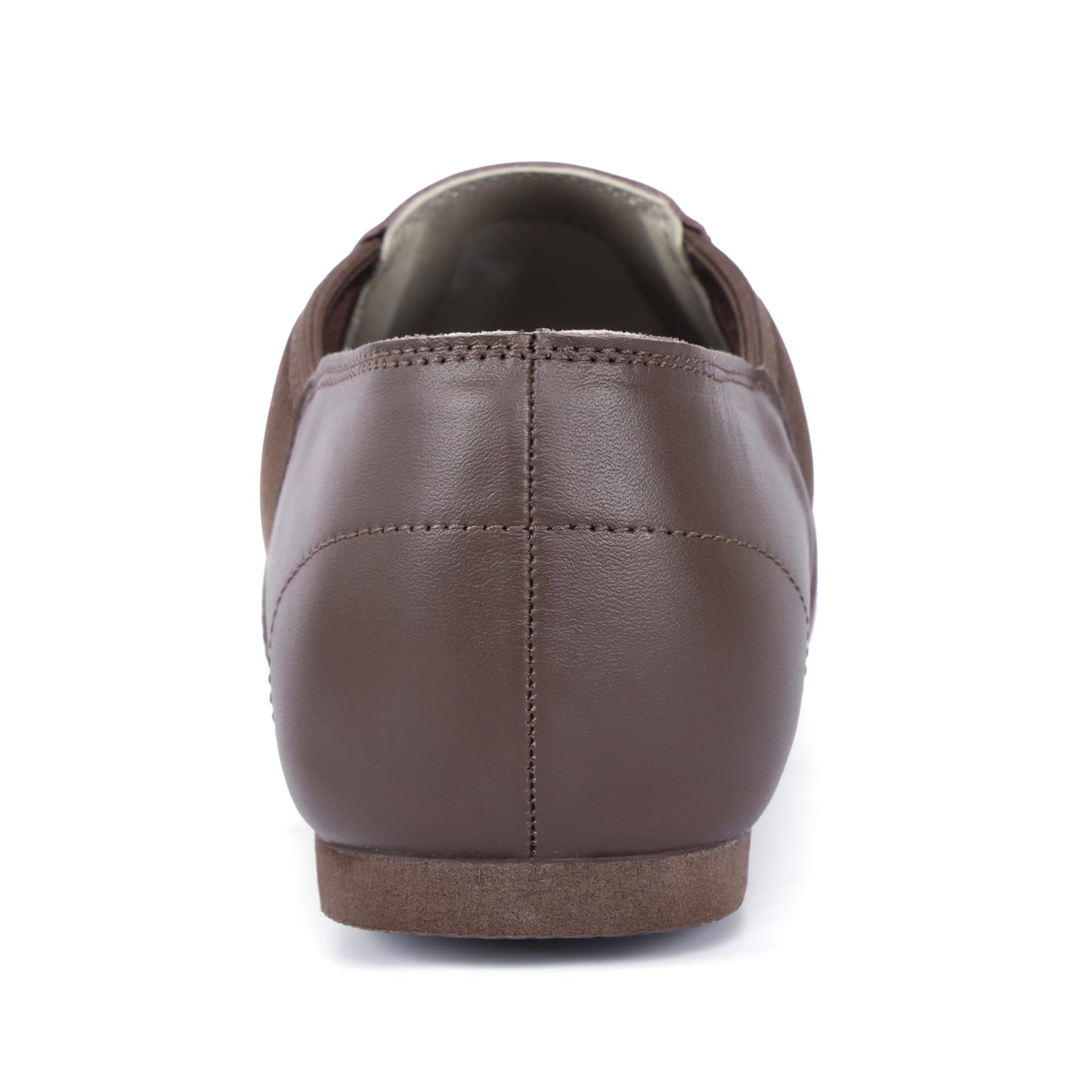 Linodes Unisex Leather Upper Jazz Shoe Slip-on Dance Shoes for Women and Men Coffee 7.5M