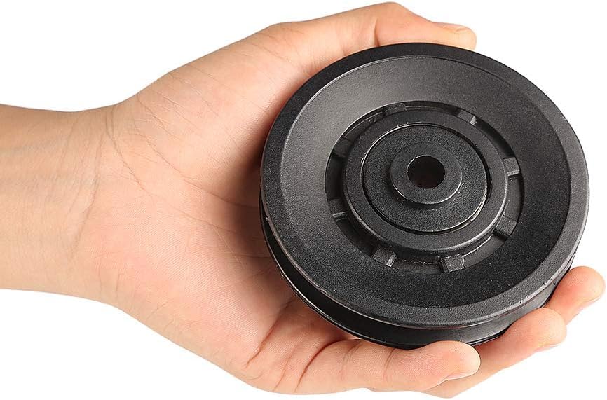 90mm(3.54inch) Universal Bearing Pulley Wheel for Cable Machine Gym Equipment Part Garage Door (2 PCS)