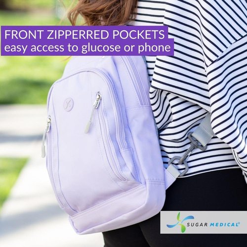 Sugar Medical Insulated Diabetes Sling Backpack | Diabetic Care Products | Diabetic Supplies Travel | Diabetes Organizer (Taylor)