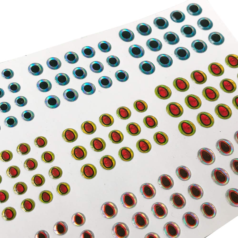 3D/4D Fishing Lure Eyes Realistic Holographic Fishing Eyes Lure Bait Making Kit Artificial Fish Eyes Fly Tying Making Streamers Lure Craft DIY Fishing Tool 183x4