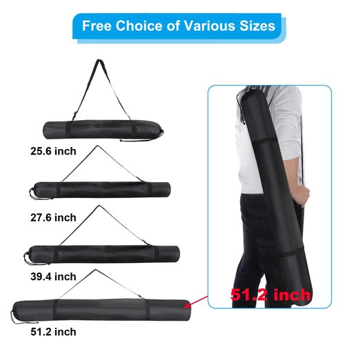 PATIKIL 39 Inch Tripod Monopod Case Bag, Nylon Camping Foldable Foldable Tripod Carry Case Storage Bag with Shoulder Strap for Outdoor Travel, Black