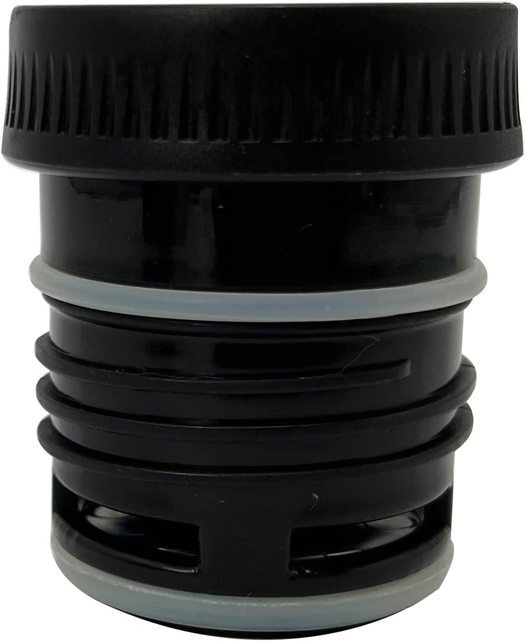 ALMAOS Thermo Bottle Stopper Replacement Part for Stanley. Yerba Mate Drinking - Thermo to Yerba Mate Termo Pico Mate/Pico cebador Stopper with High Precision Flow (Black V2, Set of 2)