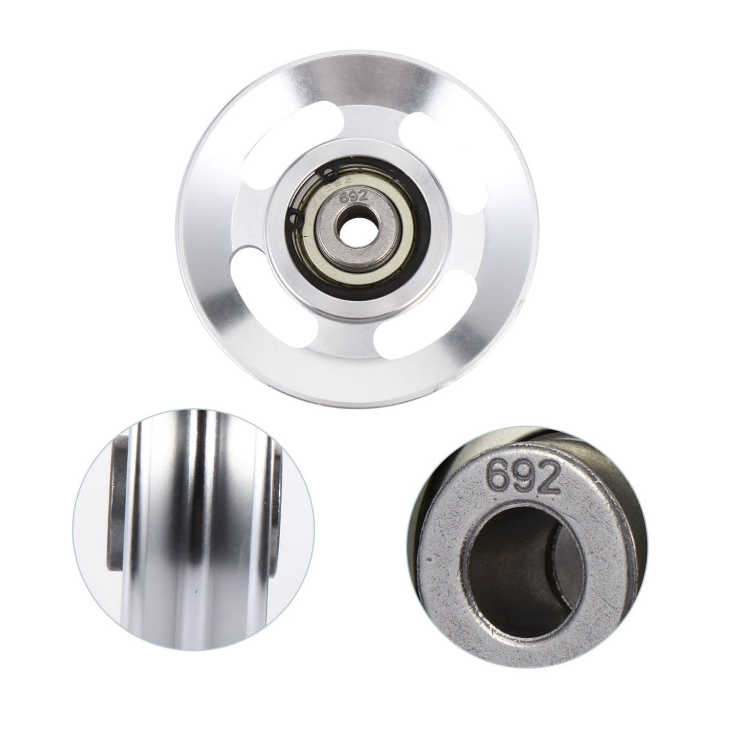 BESPORTBLE Aluminum Alloy Pulley Gym Machines for Home Ball Bearings Wheel Bearings Aluminum Pulleys for Gym Bearing Pulley Universal Bearing Pulley Wheel Silver Wire Rope Fitness Universal