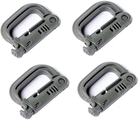 ITW Nexus Military Carabiner Grimloc D-Ring Vest Backpack Keychain Clip Snap Foliage Green (Lot of 4)