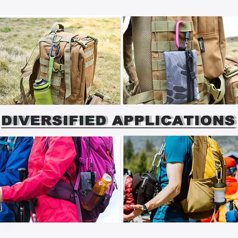 Generic 10 Pack Keychain Clips with Screw Gate, Aluminum Alloy Carabiners, Multiple Color Options, Secure Locking, Durable Design, Not for Climbing