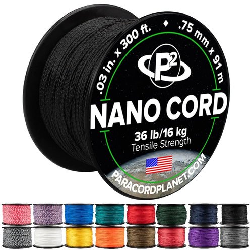 Paracord Planet Nano Cord –Lightweight Nylon Nano Paracord – Great for Arts & Crafts, Home Décor, Camping and More