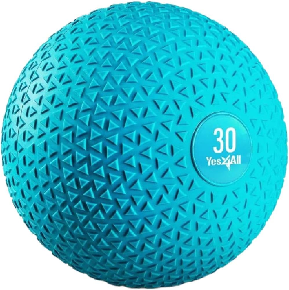 Yes4All Slam Balls, 10-40lb Weighted Ball Weight, Durable PVC Sand Filled Workout Dynamic Slam Ball for Core Strengthen
