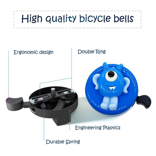 Collyon Bicycle Bell for Kids Boys,Cool Bike Bell Design Kid Bike Accessories