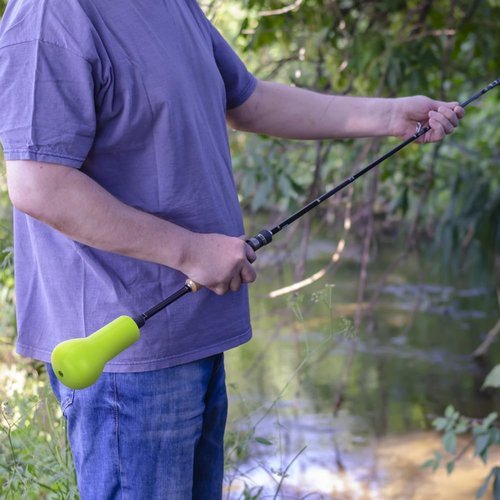 MiOYOOW Fishing Rod Butt Cushion, Portable Belly Top Fishing Pole Support Sea Fish Tackle Accessories for Boat Fishing Rock Fishing