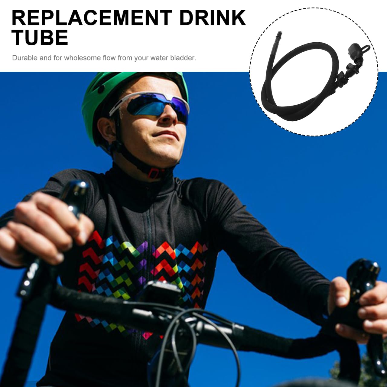 GOOHOCHY Water Bag Straw Replacement Drink Tube for Hydration Bladder with Quick-Connect Auto Shutoff Valve TPU Insulated Hose for Hiking Cycling and Running