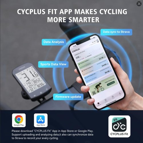 CYCPLUS Bike Pump AS2 + GPS Bike Computer M1