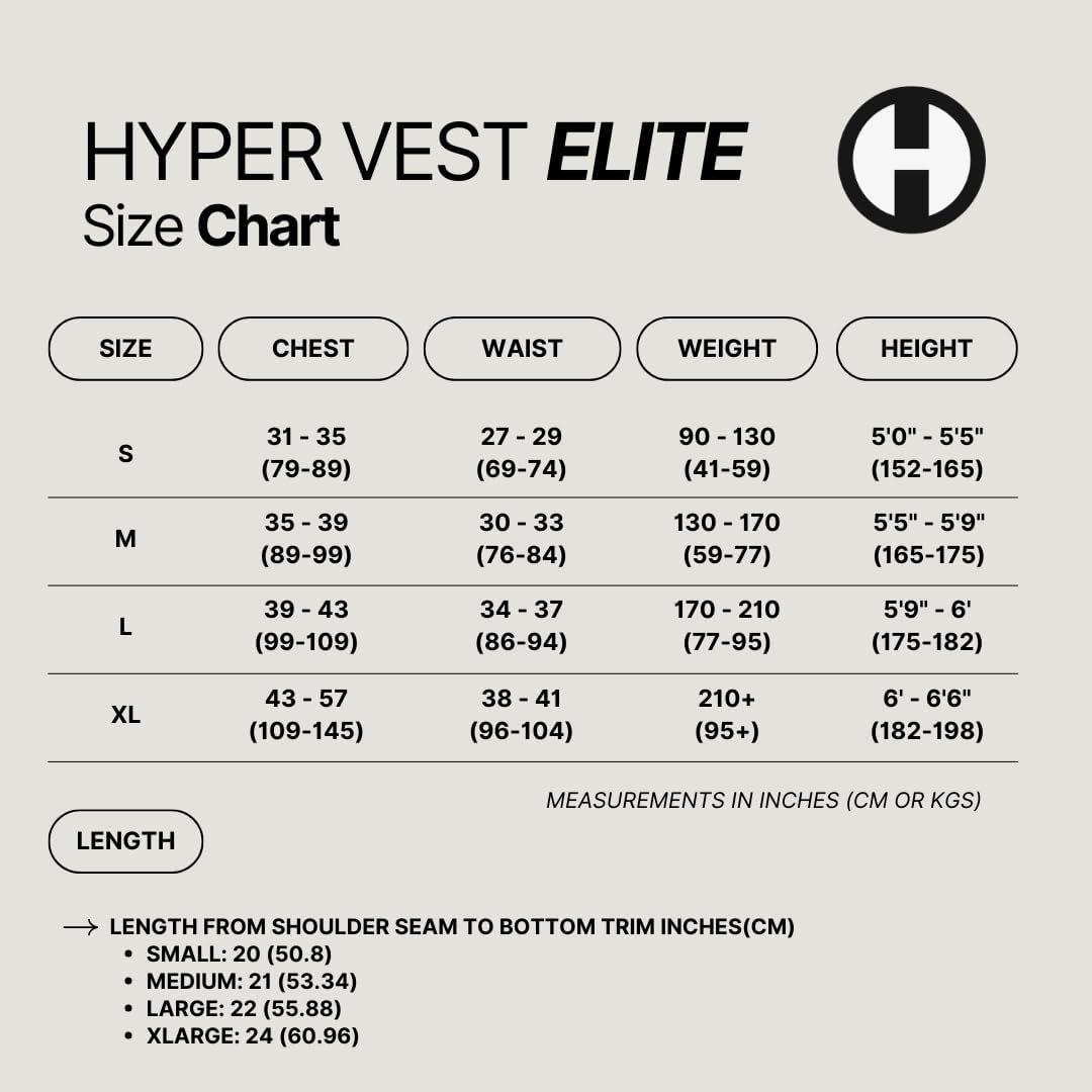 Hyperwear Hyper Vest ELITE Fully Adjustable Weight Vest - Stretch CORDURA® Fabric Zipper Thin Steel Weights - Weighted Vests for Running, Strength, Endurance, Walking - Sizes S, M, L, XL
