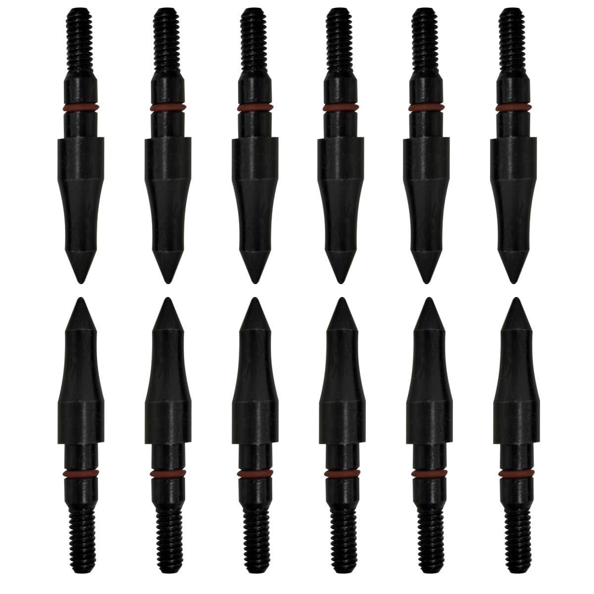 100/125/150/200 Grain Archery Field Points Practice Field Tips, Archery Target Practice Hunting Arrow Tip for Recurve, Compound Bow Crossbow, Screw-in Field Points(12pcs) (9/32″-100grains)