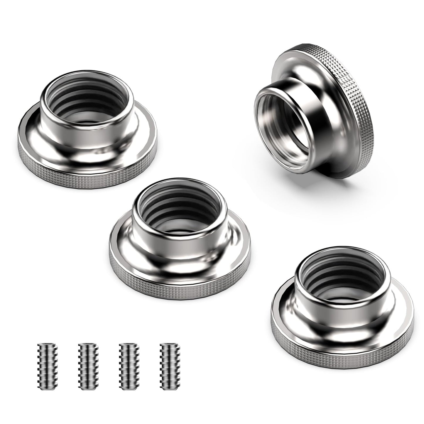 Adjustable Dumbbell Handle/Straight Barbell/Arm Blaster for 1" Cast Iron Weight Plates with Collars Loadable Dumbbells (Nut+Screw(4 Pcs))