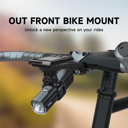 Out Front Bike Combo Mount - Bike Mount for Wahoo Elemnt,Wahoo Elemnt Bolt,Garmin Edge Bryton Rider Stages Dash Hammerhead Karoo,Cateye Cycling Computer, for Gopro and Bike Light