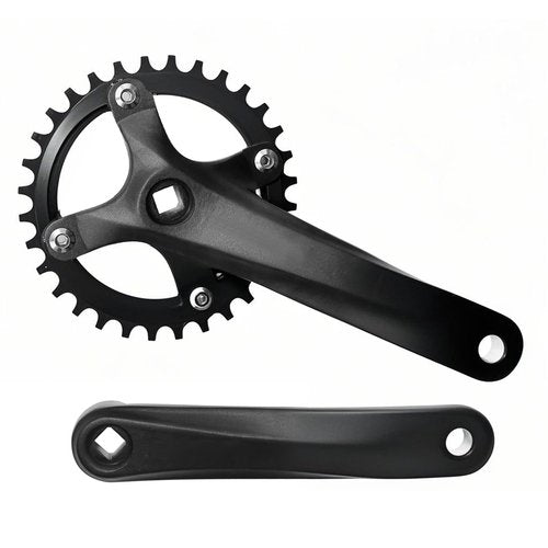 laffoonparts Mountain Bike Single Speed Square Taper Crankset 170mm Cranksets Bicycle Crank Set with 104BCD 32T Round/Oval Chainring, Replacement for Shimano Replacement for SRAM Replacement for FSA