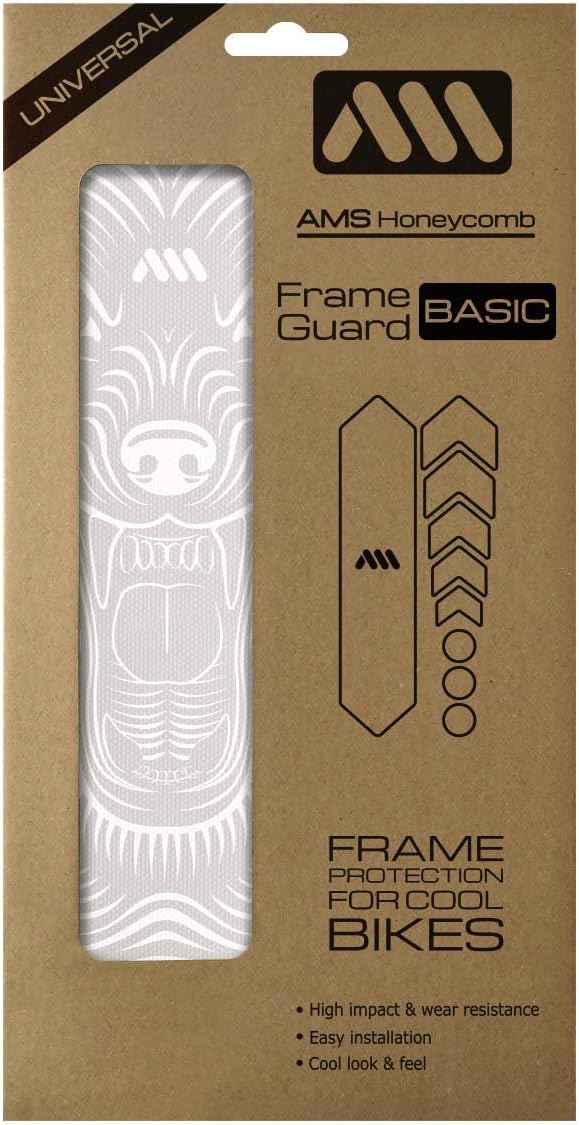 All Mountain Style Bike Frame Protector Universal Fit - 9-Piece Set for Down Tube, Chainstay, Cable Wear, High-Impact Honeycomb PVC to Protect Your Bike from Scratches, Chips and Dings