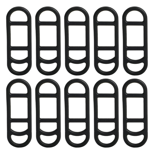 10PCS Bike Silicone Mount Band, Bicycle Light Fastening Straps, Universal Adjustable Bike Light Mount Bands (Black)