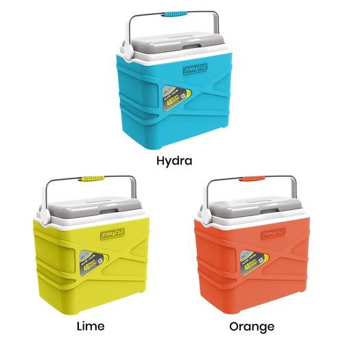 Pinnacle 10 Liter Insulated Cooler Lunch Box -Portable Camping/Picnic Hard Cooler –Coolbox Keeps Cool for 48 hrs. with Ice Retention–Heavy Duty Cooler for Beach, Grill, Travel,Tailgating,Small Blue