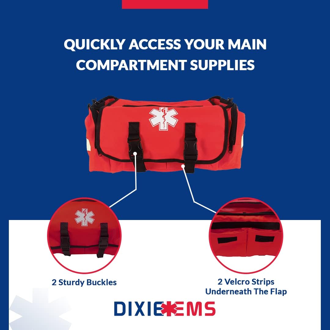 Trauma Bag for First Responders - Reflective Red Emergency Gear