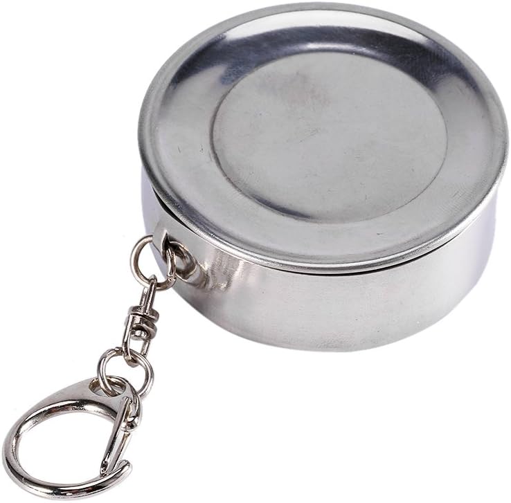 Fdit Travel Folding Cup S/M/L Stainless Steel Cup Camp Keychain Design Retractable Telescopic Collapsible Cup(S)