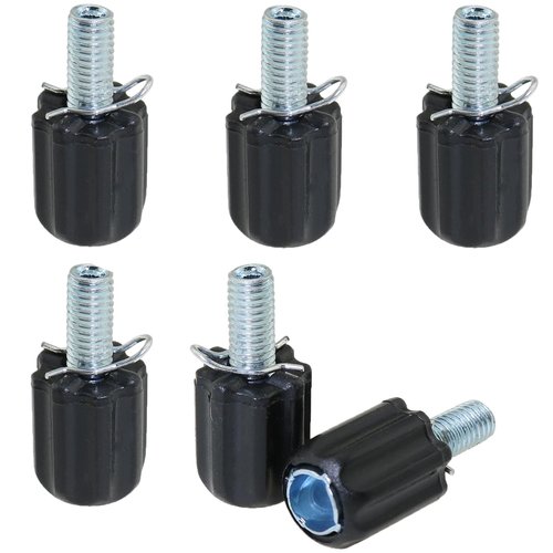 Heyous 6PCS Bicycle M5 Derailleur Fine Adjustment Screw Brake Black Adjustment Screw Barrel Adjuster Bolt for MTB Derailleurs and Front and Rear Paddle Adjustment