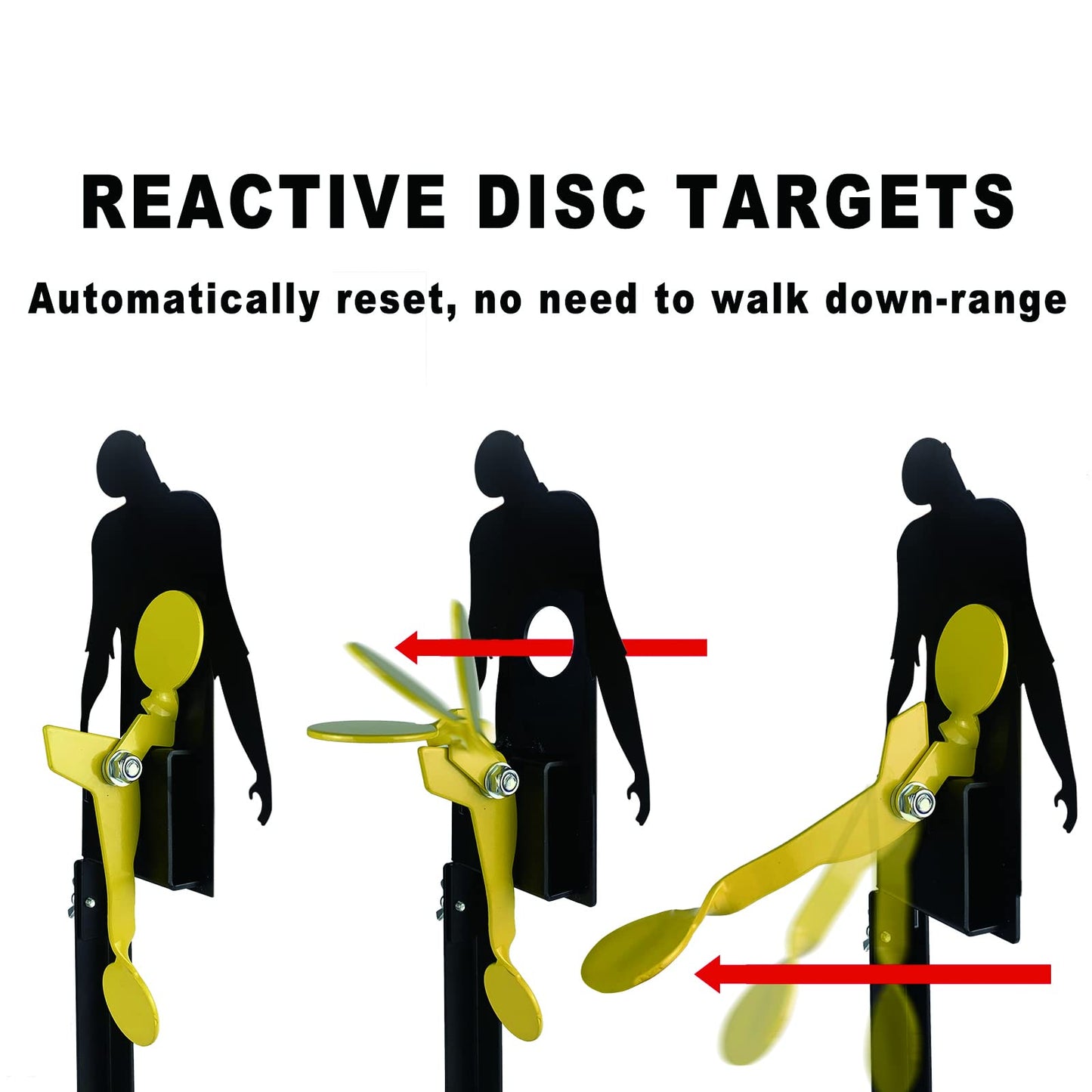 Atflbox Metal Zombie and Rabbit and Eagle Air Rifle Auto Reset Target, Rated for .177 .22 Caliber Outdoor Shooting