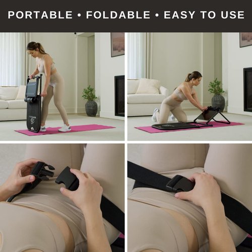 BootyBridge Glute Trainer + Glute Bridge Workout Equipment for Women + Home Gym Exercise Machines for A Total Body Workout + Lower Body Trainer & Bridge Pad
