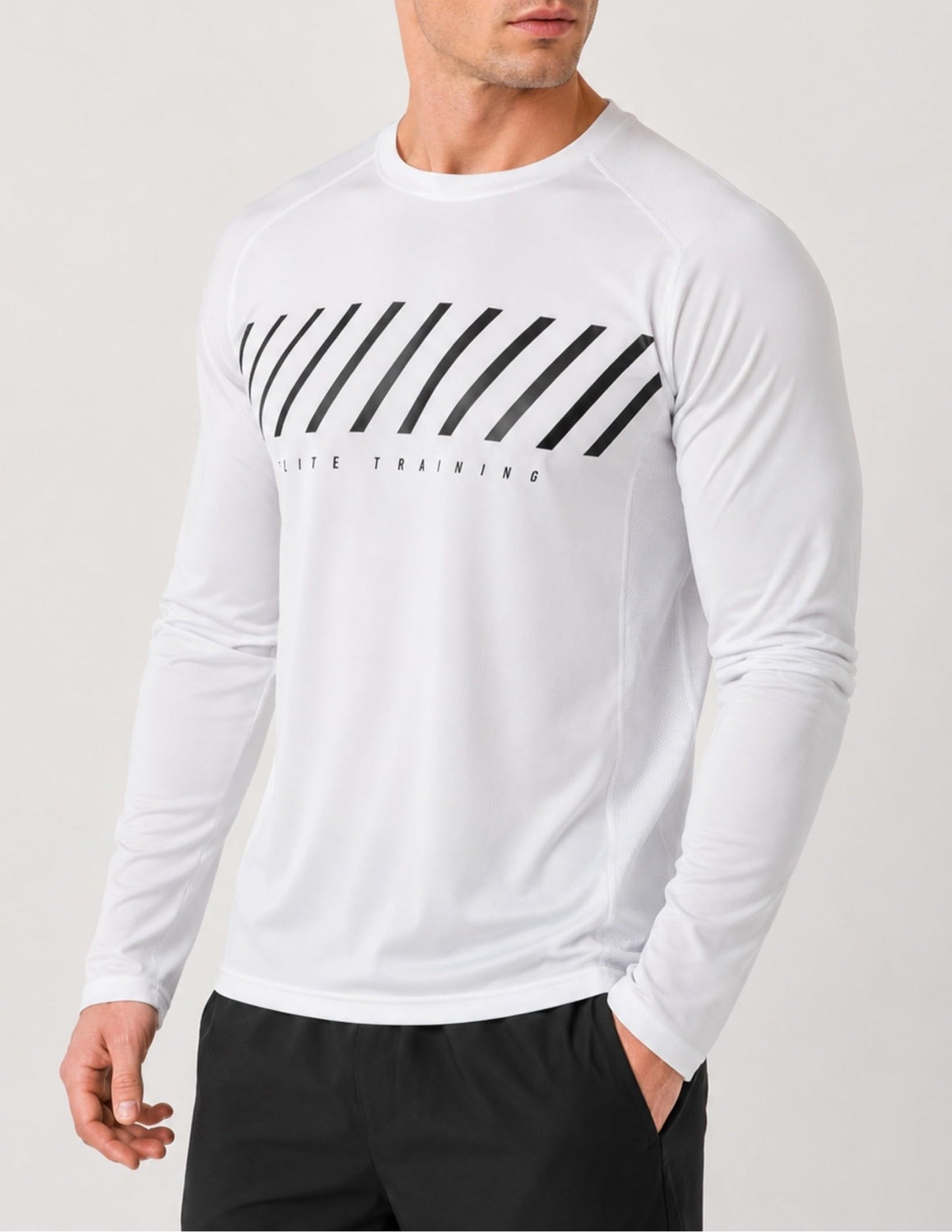 Liberty Imports 3 Pack Men's Long Sleeve Workout Shirts, Dry Fit Moisture Wicking Athletic Tops with Thumbholes (Set 3, Medium)