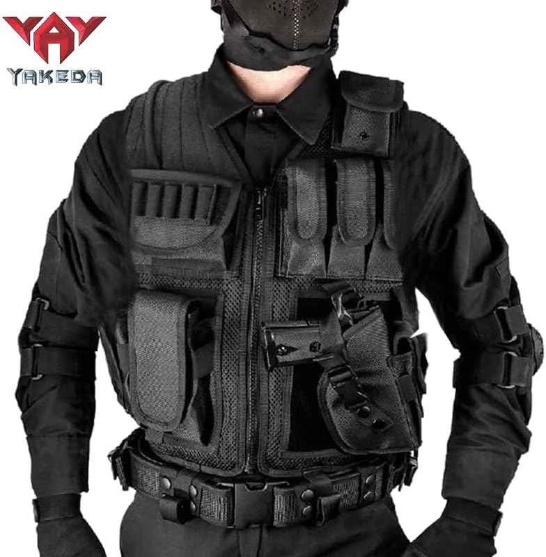 YAKEDA Tactical Vest for Adults - Ultra-Light, Breathable Airsoft Training Gear