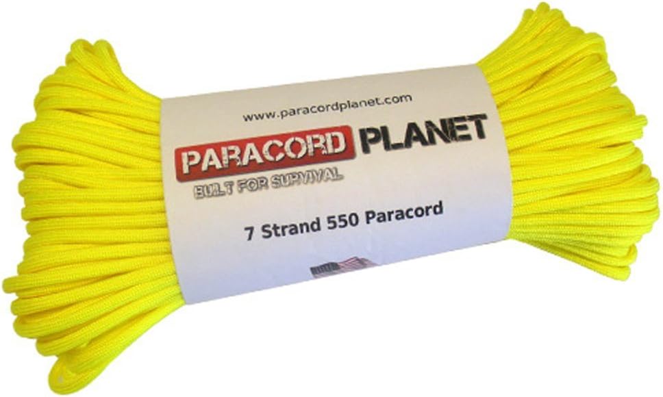 Paracord Planet 550 lb, 50' Foot Hank, Parachute Cord. Also Known as Paracord Rope, Parachute Rope, Utility Cord, Tactical Cord, and Military Cord. USA Made to Provide Durability and Strength.