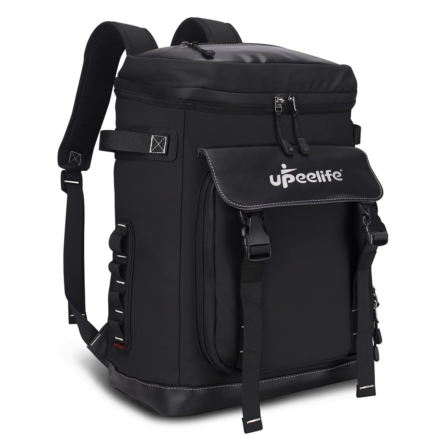 Cooler Backpack, 42 Cans Leakproof Cooler, Insulated Cooler Bag Soft Lightweight Ice Chest Backpack Lunch Backpack for Camping, Hiking, Beach (Black)