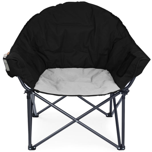 Hugespray Oversized Camping Chairs, Folding Chairs for Outside, Heavy Duty Camping Chairs for Adults with Carry Bag and Cup Holder