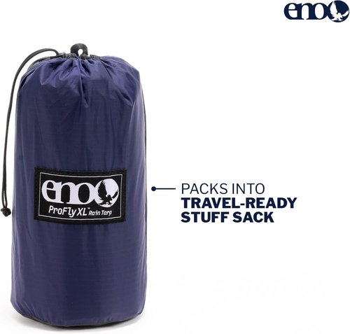 ENO, Eagles Nest Outfitters ProFly XL Rain Tarp, Ultralight Camping Tarp, Navy/Charcoal