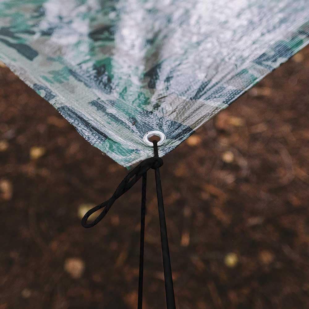 GEAR AID 325 Paracord and Carabiner, Utility Cord for Camping and Hiking, Black, 50 ft