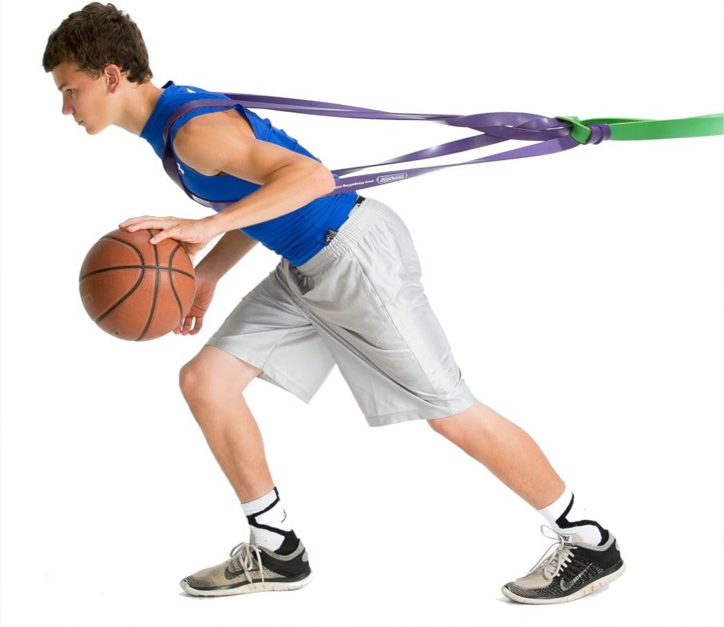 P.R.O. Bands for Basketball Resistance Bands Training (SINGLE Band - 4 Levels to Choose From | Perfect For Improving Dribble Explosiveness, Vertical Jump, Lateral Quickness, Stretching, Strength Train