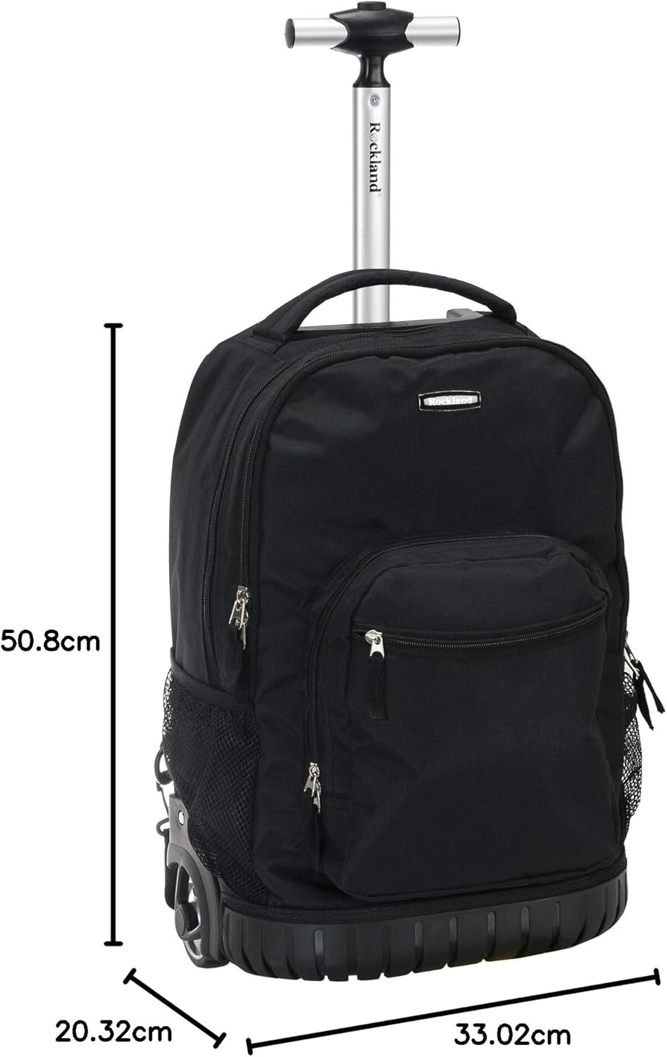 Rockland Single Handle Rolling Backpack, PURPLEPEARL, One Size