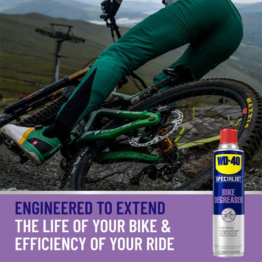 WD-40 Specialist Bike Degreaser - 10 OZ Heavy-Duty Cleaner for Bicycles