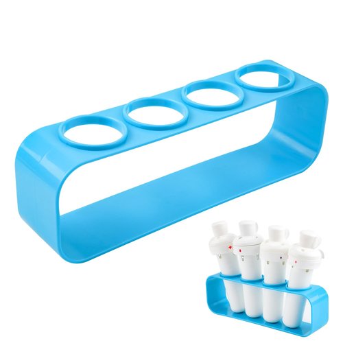 PEUTIER Flavor Cartridge Holder for Storing 4 Flavor Cartridges, Holder Stand for Cirkul Water Bottle Storage Organizer Support Accessories for Cirkul Flavors Cartridges (Blue)