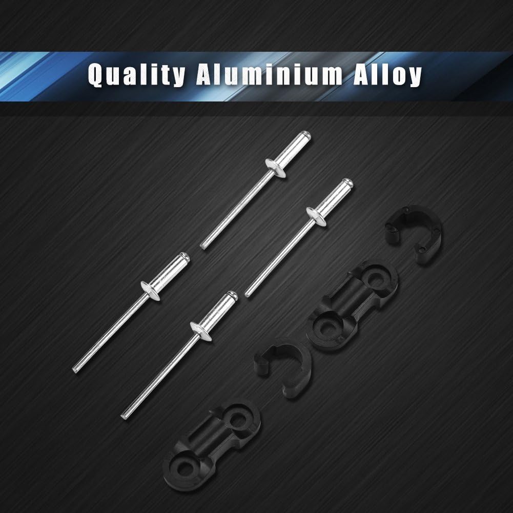 Alomejor Cable Clips, 2Pcs Aluminum, for Mountain Bike, Brake & Shift Cable Housing Line Holder Hose C Clip Accessory