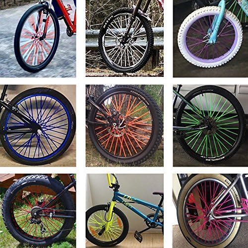 Super Pop Bicycle Spoke Skins Wraps Compatible with Schoolmate Bike Fans- Colorful Bike Wheel Decoration-72 Pcs(White)