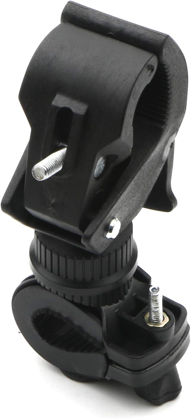 4pcs Universal Bike Bicycle Flashlight Lamp Mount Clamp Stand Holder 360º Rotation, Black