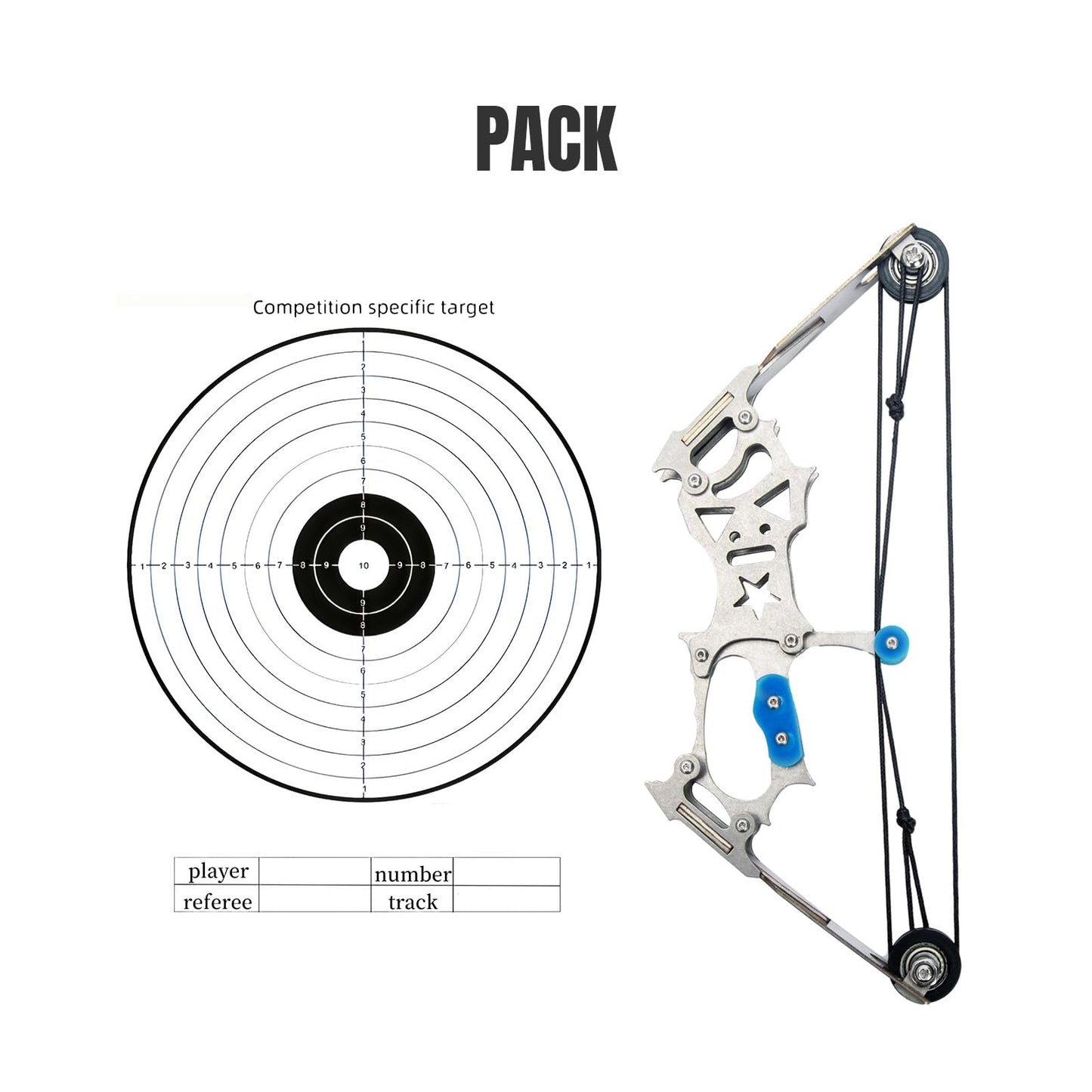 5.9" Compound Bow and Arrow Set, Mini Archery Bow Set with 12 Arrows, Left and Right Hand Mini Compound Bow for Hunting Shooting Practice Fun Games (5.9" Compound Bow and Arrow Set)